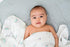 Lulujo Baby 100% Cotton Muslin Swaddle Blanket, 47 x 47-Inches, Rainbows and Unicorns Design