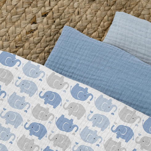 GLLQUEN BABY 3-Pack Muslin Swaddle Blankets for Boys and Girls, Unisex Newborn Receiving Baby Essentials, Gift Registry