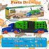 3 4 5 6 3-9 Playset Toddler Truck Toys for Years Old Boys, Safari Animals Toys with Transporter Truck, Zoo Animals