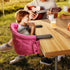 6-36 Hook On High Chair - Portable & Foldable for Babies Months, Family & Travel Use with Carry Bag(Rose Red)