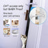 Magnetic Child Proof Door Lock, Keep Toddler Out of Room with Litter Box, No Need for Interior Cat Door