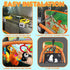 Innofans Baby Car Seat Animals Toys - Kick and Play Double Sided Infant Car Seat Toys with Plush Toys, Mirror, Teether