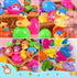 12 PCS Prefilled Easter Eggs with Rubber Duck Toys, Easter Basket Stuffers, Easter Egg Fillers, Bath Toy Squirters