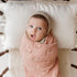 100% Heirloom Knit Heart Swaddling Blanket for Girls - Luxury Cotton Baby Blanket - Soft Warm Swaddle Receiving Crib
