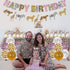 Funmemoir Pink Cheetah Birthday Decorations for Girls, Jungle Safari Theme Party with Happy Banner and Toppers
