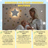 106 Set Dimmable 90 KALEOLI Star Wall Night Light with Moon and Stars Wall Decals for Nursery Rechargeable & Crib