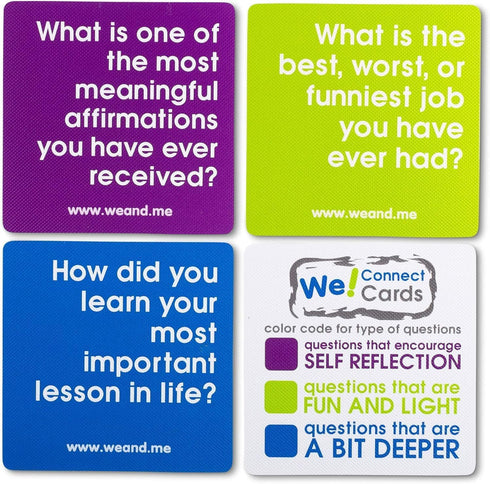 Connect Cards - Icebreaker Conversation Starter Games | Team Building Games for Work | Group Games for Adults (60 Cards)