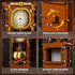 Set, 14+ (751 Vziimo Retro Clock Building Blocks Vintage Pendulum Clock Model Kit with Real Functional Timepiece