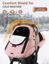 Sprouterie Cozy Car Seat Cover Baby Winter: Carseat Canopy for Babies Infant Cold Weather Shield with Zipper Peeping