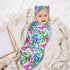 Set Butterfly Swaddle Blankets Newborn Receiving Blanket Baby Swaddle Wrap with Headband Hat for Baby Girls Boys