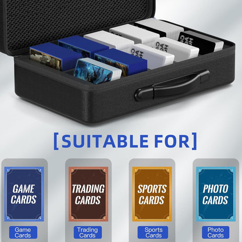 1200-2200 Set Vitula Cards Case Fits for MTG, Cards Against Humanity, Yugi-oh, Portable Card Storage Box with a Dice