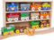 Toys 12 (18 Pcs) Wooden Engines & Train Cars Collection with Animals, Farm Safari Zoo Compatible with Thomas
