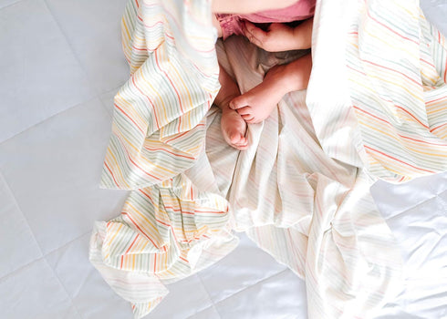 Copper Pearl Large Premium Knit Baby Swaddle Receiving Blanket - Rainee