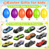 12 Pack Shemira Easter Eggs Filled with Die-cast Racing Cars for Kids Boys Easter Basket Stuffers, Prefilled Easter