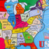 Wondertoys 46 Pieces Wooden USA Map Puzzle - Educational Geography Puzzles for Kids, US Map Puzzle for Boy Girl