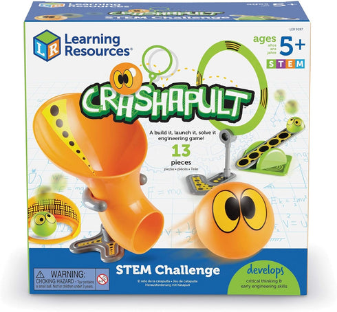 Learning Resources Crashapult STEM Challenge, Catapult Game, 13 Pieces, Ages 5+