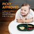 Boon Chow Silicone Plate Set, 3 Unbreakable Divided Toddler Plates, Baby Plates for 6 Months and Up