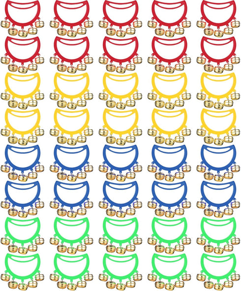 Yeshone 32 Pcs Hand Bells Jingle Bells Bulk, Noise Makers for Kids, Musical Instruments for Parties