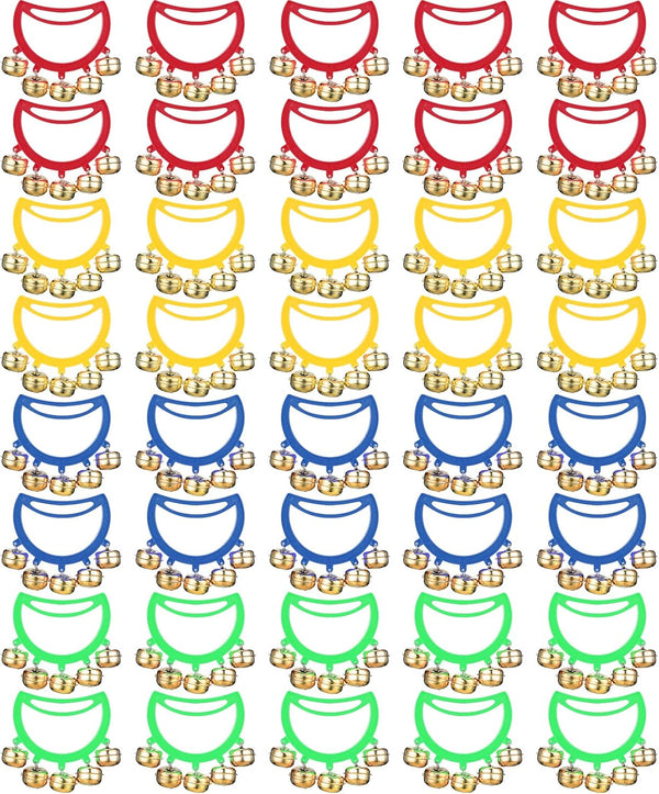 Yeshone 32 Pcs Hand Bells Jingle Bells Bulk, Noise Makers for Kids, Musical Instruments for Parties