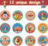 Zonon 500 Pieces Carnival Circus Party Stickers, Themed Animal Clown Labels for Birthday Envelope Seals and Goodie Bags