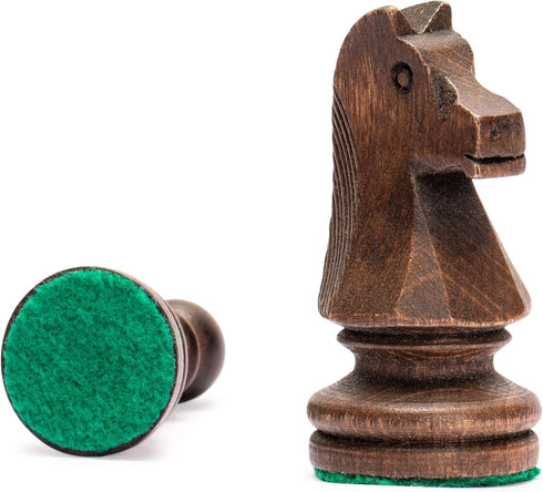 Wegiel Handmade European Professional Tournament Chess Pieces with Wood Storage Case
