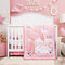 Cloele Pink Crib Bedding Set for Girls- 4 Piece Unicorns Baby Comforter