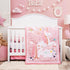 Cloele Pink Crib Bedding Set for Girls- 4 Piece Unicorns Baby Comforter