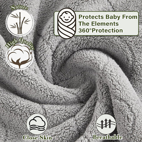 Anforlin 2-Pack 31.5 31.5 inch 0-4 Hooded Baby Towels, Baby Towels * Ultra Absorbent Soft Thick Baby Bath Essentials