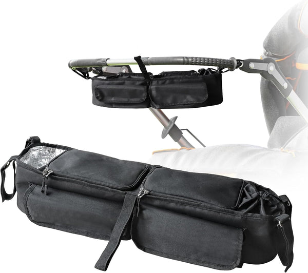 Liznkjious Double Stroller Organizer, Parent Console Double Baby Stroller Accessories Compatible with Jeep,