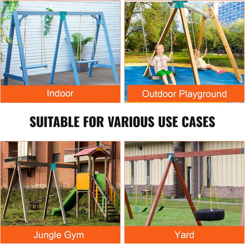 VEVOR A-Frame Middle Swing Brackets, Heavy Duty Carbon Steel Swing Set Hardware with Mounting Hardware