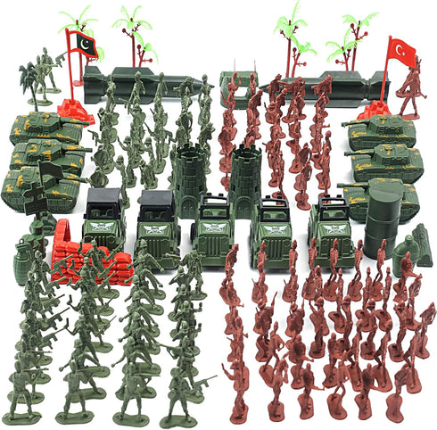 AMOR PRESENT 307 PCS Army Toys Military Set with Plastic Toy Soldiers, Figures, Accessories, Vehicles, and Aircraft