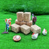 16pcs 1.18X0.79X0.79in LOGOFUN Mini Hay Bales Miniature Hayrick Mini Haystack Decoration Miniature Hay Blocks