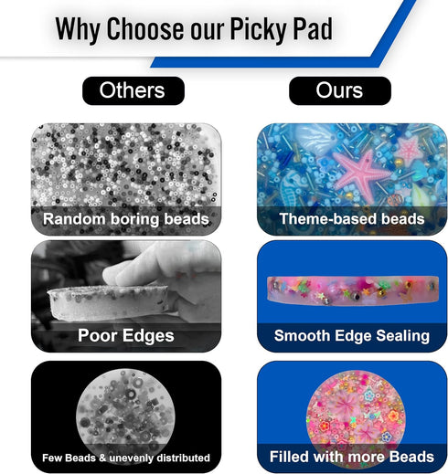 Generic 2 Picky Pad Pcs - Multicolor Fidget Pads, Fidget Toy for Skin Picking, Trichotillomania & Dermatillomania, ADHD