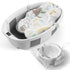 Collapsible Baby Bathtub - Large Baby Bath Tub with Thermometer & Cushion