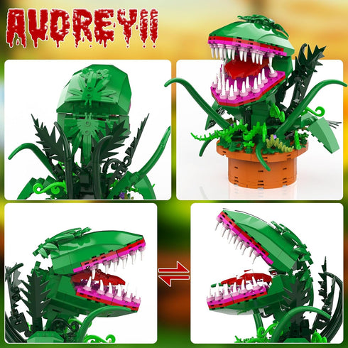 Audrey 2 Piranha Plant Building Toys, Compatible with Lego, Little Shop of Horrors Cannibal Flowers for Ages 8+
