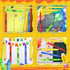 Demonwer 6 Set Pcs Giant Inflatable Crayon Pencil Large Blow Up Pencil Multicolor Crayon Balloon Prop Kit for Back