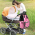 DWVTSLH Backpack Mummy Backpack Pink peony Diaper Bag Multifunction Nappy Bags Waterproof Large Capacity Travel