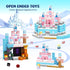 150 3 4 5 6 7 3-5 4-8 PCS Princess Castle Magnetic Blocks, Easter Gifts for Kids Year Old - Ice & Fire Magnetic Tiles