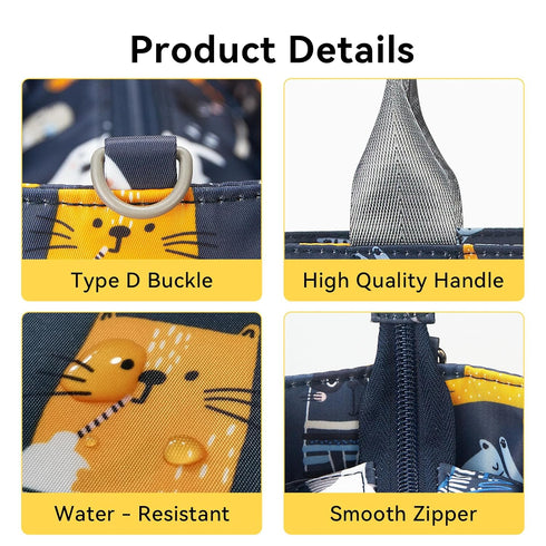 Cat Paradise Mini Diaper Bag: Waterproof Travel Tote for Baby