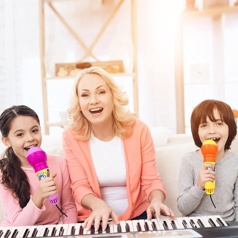 8 PCS Echo Toy Microphones for Kids, Lightweight Karaoke Mics with Echo Effect for Birthday, Picnic, BBQ or Party