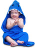 Hooded Baby Shark Towel, Soft 100% Cotton, Perfect for Newborn to Toddler (Blue)