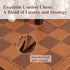 Set 15.4" 2 OUMODA Magnetic Chess for Adult Kid, Leather Chess Board with Handmade Chess Piece Including Extra Queens