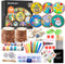 Kids Wood Painting Craft Kit, Glow-in-the-Dark Paint and Diamond Painting on Wood