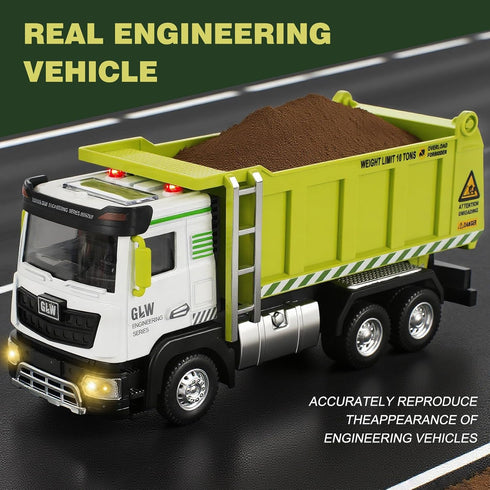 Voicinlili Boys-1:40 3 4 5 6 7 8 Dump Truck Toy for Simulation Model, Educational Construction Toys with Realistic