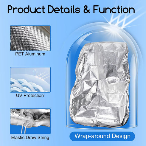 Baby Car Seat Sun Shade Cover - Toddler Car Seat Cooler with Draw String, Blocks Sunlight & UV Rays (42.5" x 29")
