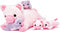 IKASA Mommy Pig Stuffed Animal Mom and Baby Plush Toy, Cute 16" Soft Small Fluffy Mama Family Set Toy