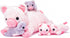 IKASA Mommy Pig Stuffed Animal Mom and Baby Plush Toy, Cute 16" Soft Small Fluffy Mama Family Set Toy