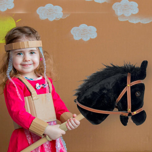 Nature Bound Stick Horse | Horse on a Stick with Sound Effects Handcrafted Plush Stick Pony for Toddlers & Kids |