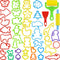 Playdough Tools with 40 Pcs Plastic Animal Shapes Cutters, 3 Pcs Basic Play Dough Tools