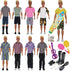 EuTengHao 25Pcs Doll Clothes for 12 Inch Boy Dolls - Includes 16 Different Wear Clothes and Accessories